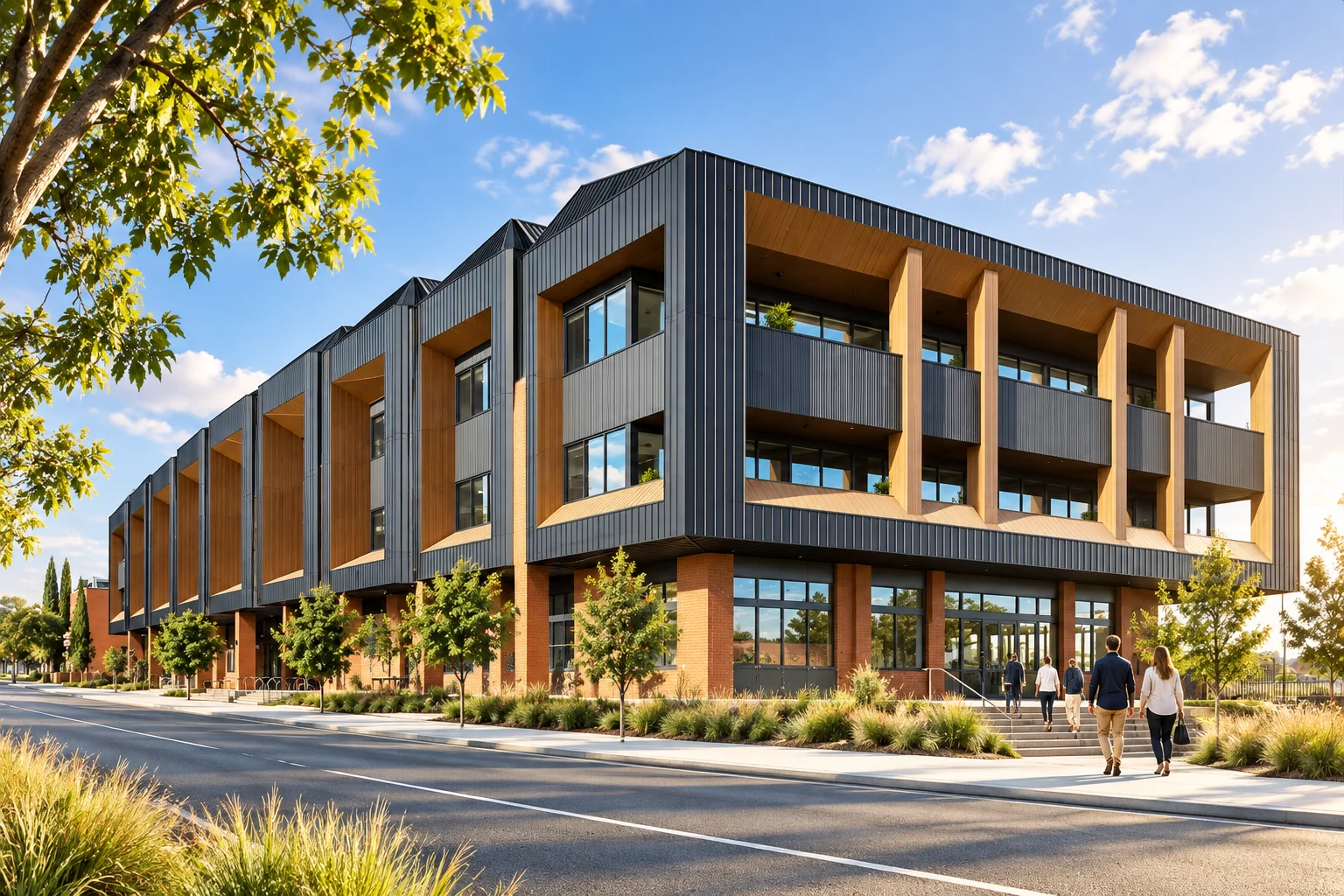 Latrobe Valley GovHub exterior showing its steel-clad structure
