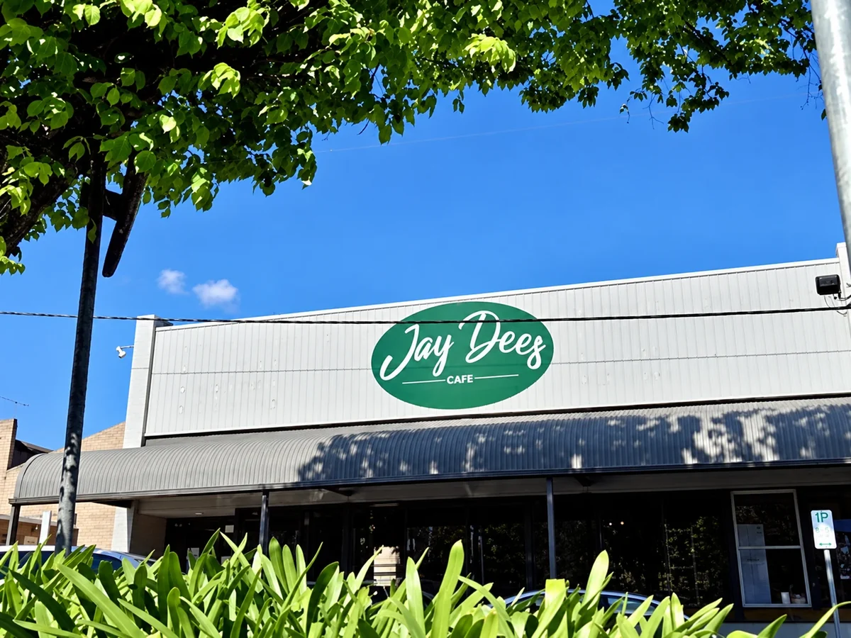 The Jay Dee's Cafe shopfront on Hazelwood Road in Morwell.